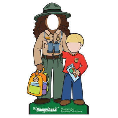 State Park Ranger Woman and Boy